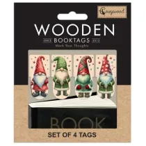 Cozywood Zakadki drewniane do ksiki Krasnale