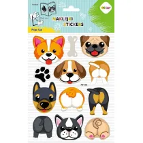 Happy Color Naklejki 3D POP UP - Dog Face&Tail, 146X240 mm