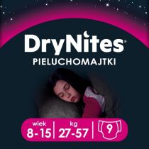 Huggies Pieluchomajtki na noc 8-15 lat DRYNITES Girl (27-57 kg) 9 szt.