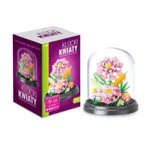 Klocki kwiaty Chryzantemy pod kloszem 229el 137044