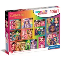 Puzzle 10w1 Supercolor Rainbow High Clementoni