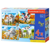 Puzzle x 4 Kontur Loving Animals CASTOR Castorland