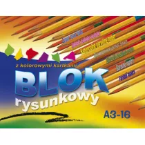 Kreska Blok rysunkowy A3 kolorowy 16 kartek
