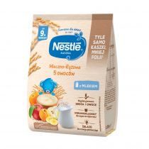 Nestle Kaszka mleczno-ryżowa 5 owoców dla niemowląt po 9 miesiącu 230 g