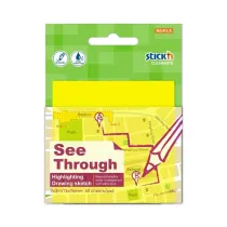 Stickn Notes samoprzylepny 76x76mm przezroczysty 50K t