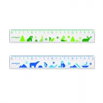 Keyroad Linijka plastikowa transparentna z nadrukiem deco zawieszka 20 cm
