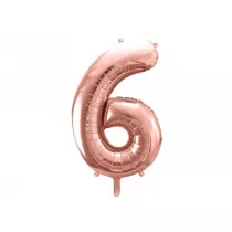 PartyDeco Balon foliowy 6 r�owe z�oto 86cm