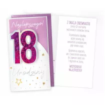 Kukartka Karnet Urodziny 18