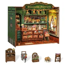 Puzzle Miniaturowy domek Book Nook Kwiaciarnia marze� Habarri