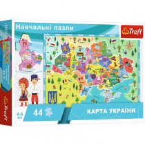 Puzzle edukacyjne 44 el. Mapa Ukrainy. Wersja ukraińska Trefl