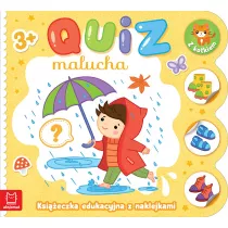 Quiz malucha. Ksieczka edukacyjna z naklejkami z kotkiem 3+