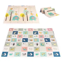 Mata piankowa dla dzieci 200x180 cm edukacyjna dwustronna skadana miarka wzrostu alfabet Ecotoys