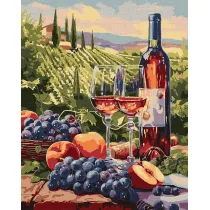 Ideyka Malowanie po numerach - Wino owocowe 40x50cm