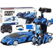 Samoch�d-robot transformer R/C 1:10 niebieski LeanToys