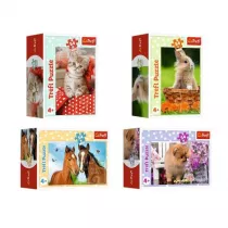 Puzzle mini 54 el. Mini Urocze zwierztka Trefl