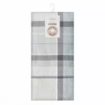 Eurofirany B.b. Choczyscy Sp.J. cierka kuchenna OLIVIA 50x70 popielata 2, wzr kratka