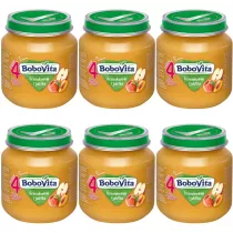 BoboVita Brzoskwinie i jabka po 4 miesicu zestaw 6 x 125 g