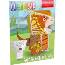 Cube head. Dino. Parazaurolof. Z i pokoloruj
