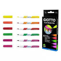 Pisaki Giotto Turbo Soft Brush Fluo 6 szt.