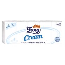 Foxy Chusteczki higieniczne Cream z kremem nawilżającym 10 szt.