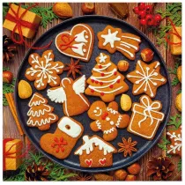 Paw Serwetki BN Lunch Tete a Tete Gingerbread icing decorated 33x33 20szt./op.