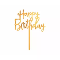 Godan Dekoracja akrylowa na tort Happy Birthday 14 x 10 cm