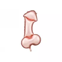 PartyDeco Balon foliowy Penis r�owe z�oto 55.5x112cm