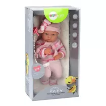 Lalka bobas ubranko w paski LeanToys