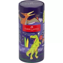 Faber-Castell Pisaki connector 20 szt. dinozaurmetalowe opakowanie upominkowe