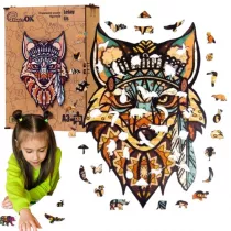 Puzzle drewniane eko 130 el. Le�ny lis A3 Maksik