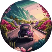 Twoje Hobby Malowanie po numerach okrge - Volkswagen 40cm