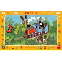 Puzzle 15 Ramkowe Krecik i ciuchcia DINO Dino Toys