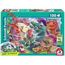 Puzzle 100 el. PQ Du�e przygody ma�ych dinozaur�w Schmidt