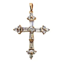 Zawieszka Krzy�yk z Cyrkonii 39x26mm