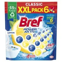 Bref WC Power Aktiv XXL Lemon Zawieszka myj�co-zapachowa do muszli WC 6 szt.