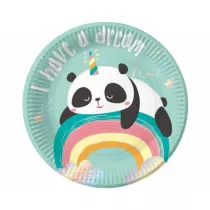 Godan Talerz papierowy Go Panda 6 szt.