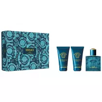 Versace Zestaw Woda toaletowa Eros + el pod prysznic + Balsam po goleniu 3 x 50 ml
