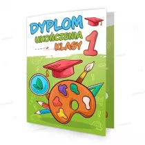 LearnHow Dyplom sk�adany A4 uko�czenia 1 klasy - Farbki 5 szt.