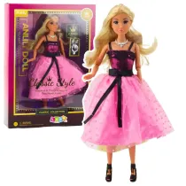 Lalka Anlily w rowej sukience