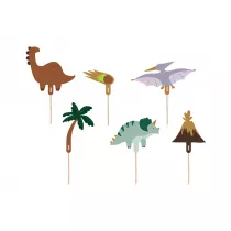 PartyDeco Toppery na tort Dinozaury 8-12cm