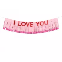 PartyDeco Baner I Love You 150x30 cm