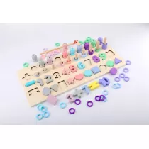 Puzzle Magnetyczna uk�adanka Montessori pastelowa B�czek / Tupiko