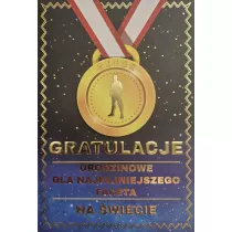 Yeku Karnet Urodziny medal m�skie