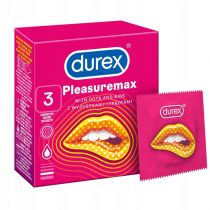 Durex prezerwatywy Pleasuremax z wypustkami prążkami 3 szt.
