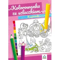 Kolorowanka ze szlaczkiem. Ksi�niczki