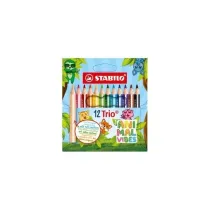 Stabilo Kredka drewniana Trio gruba Animal vibes 12 szt