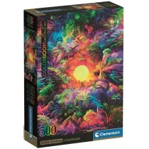 Puzzle 500 el. Compact Psychedelic Jungle Sunrise Clementoni