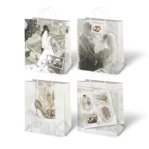 Torebka ozdobna laminowana �lub (22,5x33x9,5cm) mix