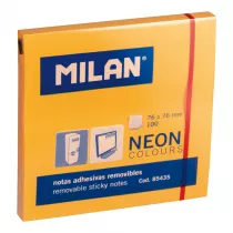Milan Karteczki samoprzylepne neonowe pomara�czowe 76 x 76 mm 100 szt.
