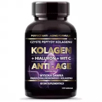 Intenson Kolagen + hialuron + witamina C Anti-Age - suplement diety 120 tab.